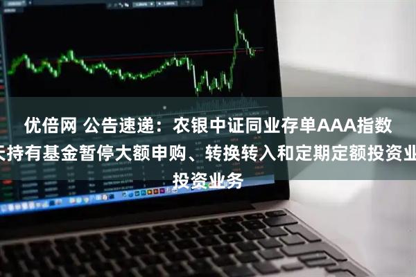 优倍网 公告速递：农银中证同业存单AAA指数7天持有基金暂停大额申购、转换转入和定期定额投资业务
