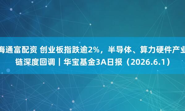 海通富配资 创业板指跌逾2%，半导体、算力硬件产业链深度回调｜华宝基金3A日报（2026.6.1）